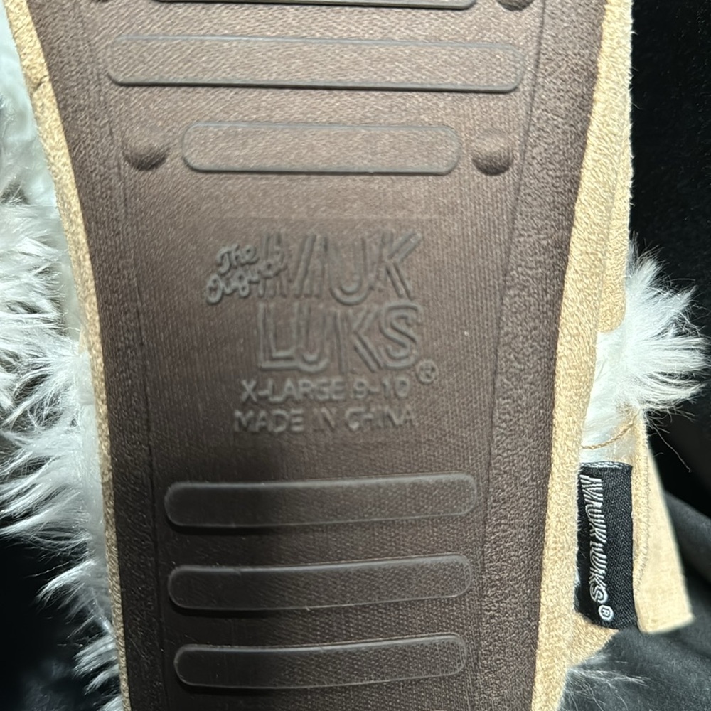 Muk Luks ivory tonal fur wrap boots - Picture 6 of 6